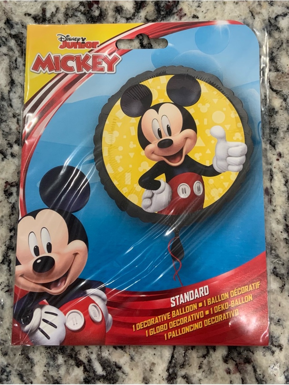 Anagram Disney Mickey Mouse Yellow & Black Foil Party Balloon-BNWT
